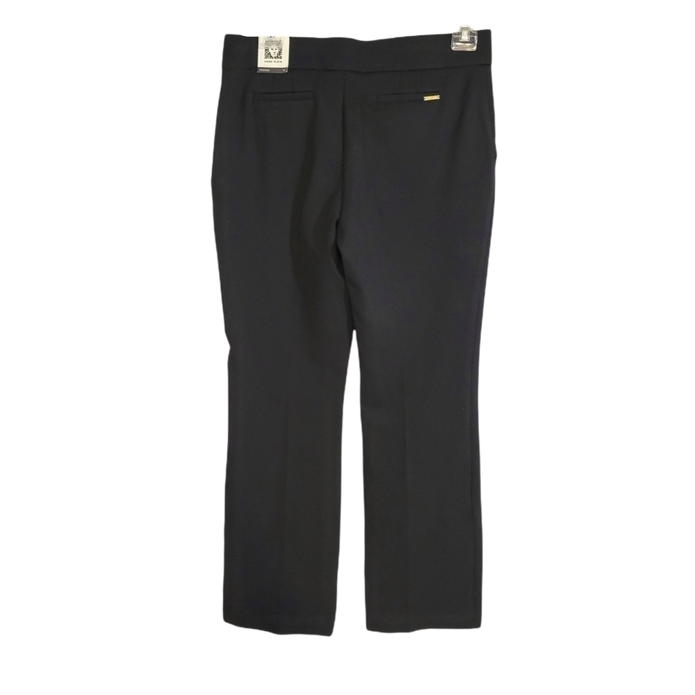 NWT Anne Klein Black Woven Straight Wide Leg Pants - Picture 4 of 9
